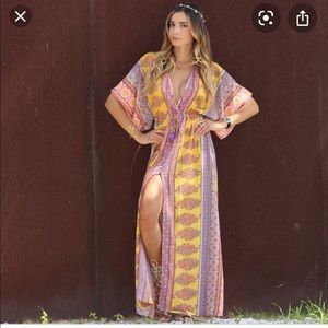 Elan Kimono Maxi Dress